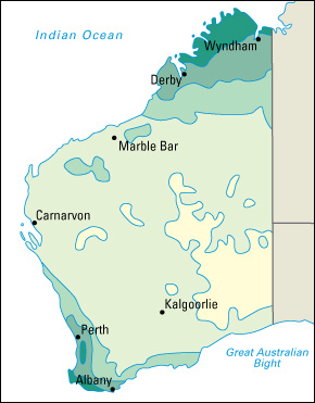 Precipitation in Western Australia