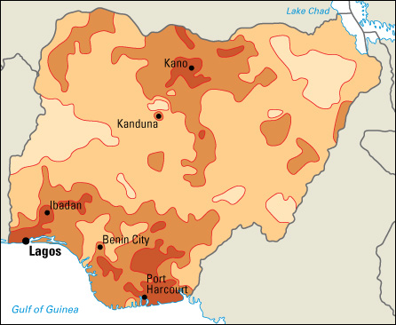 Nigeria - Population density