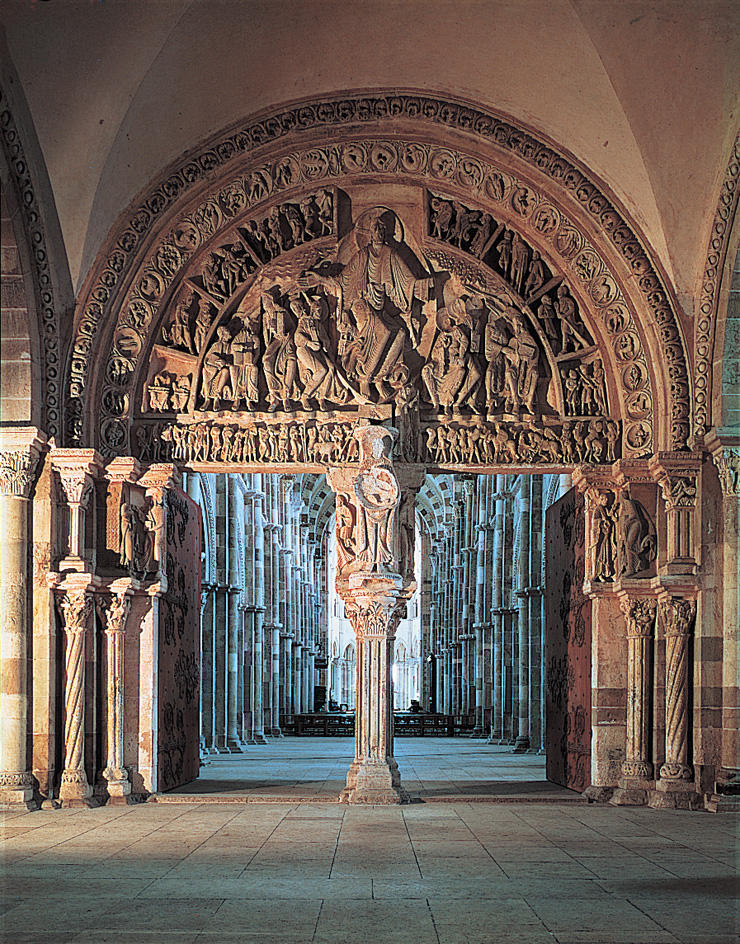 Tympanum of the central portal of Vezelay Abbey