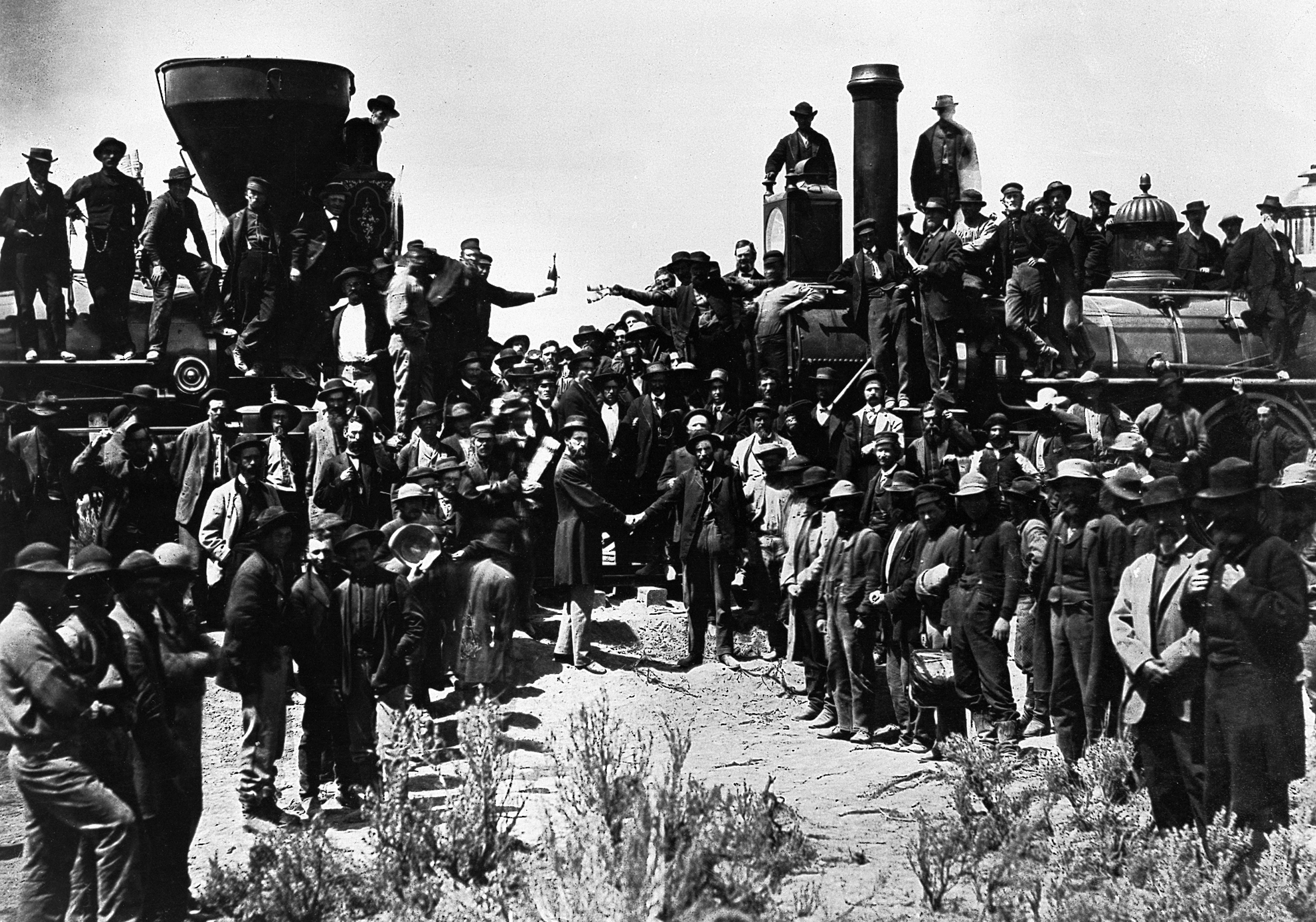 First transcontinental railroad system