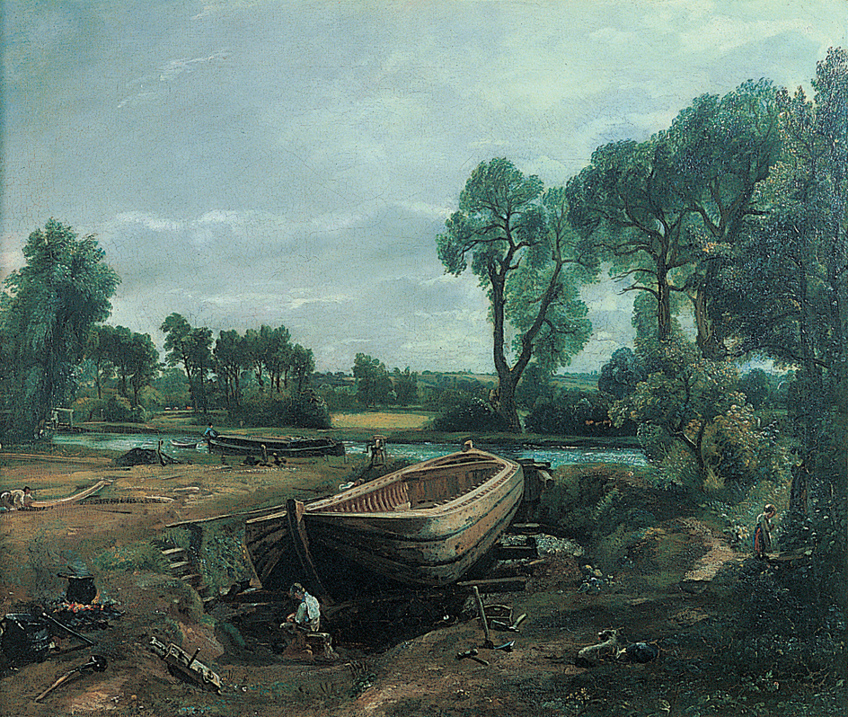 Boat-Building near Flatford Mill by John Constable