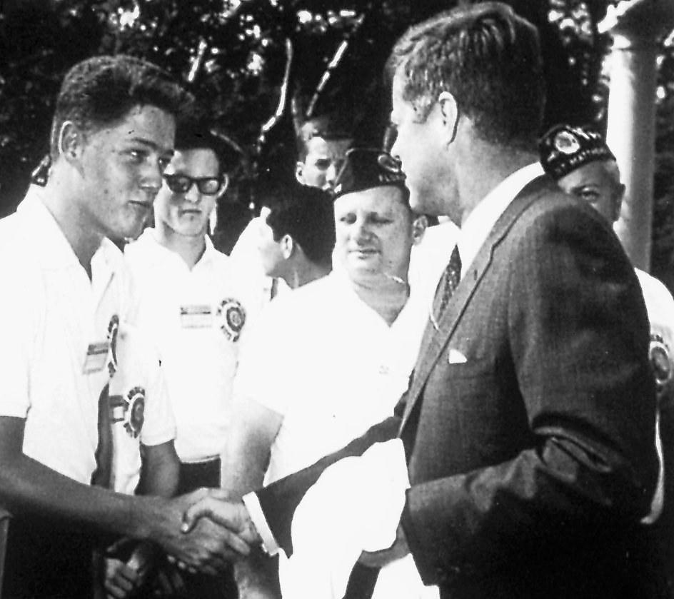 Clinton with President John F. Kennedy