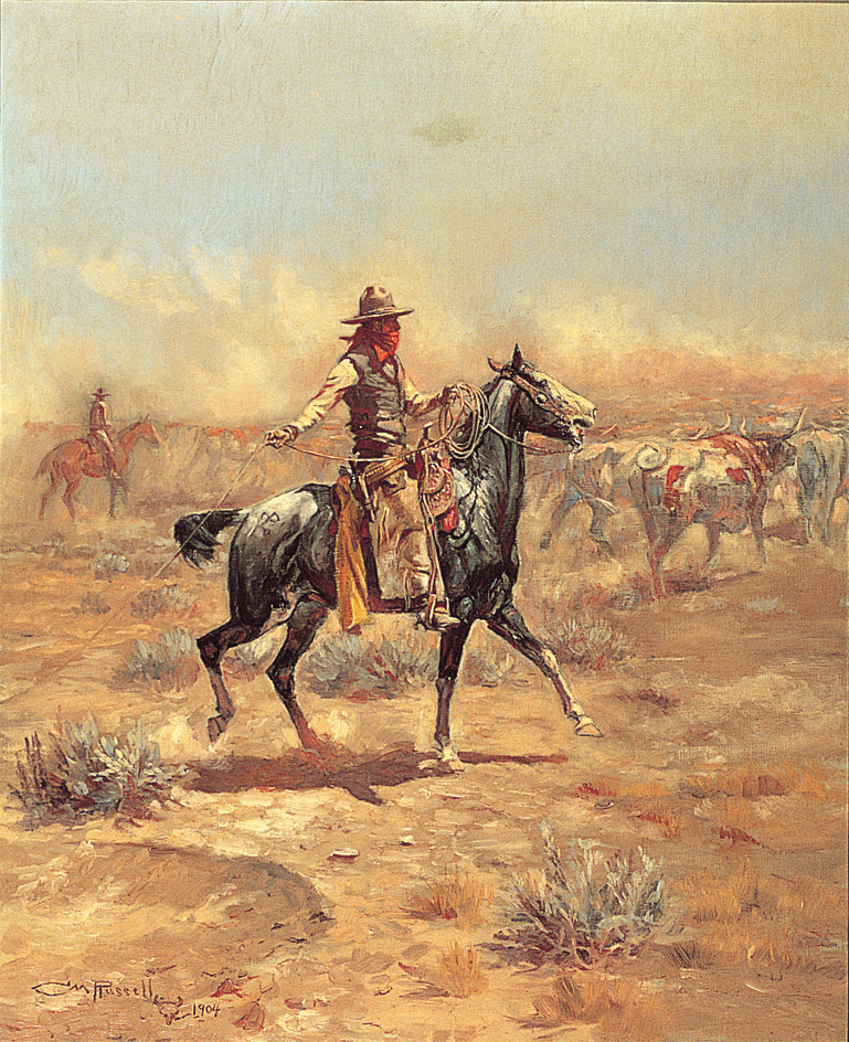 Cowboy painting by Charles Marion Russell