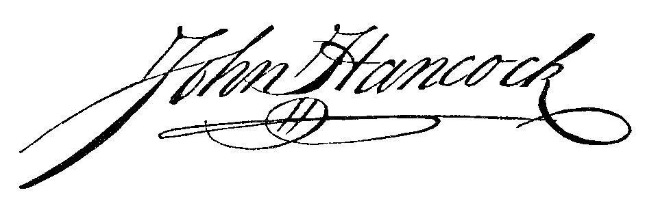 Signature of John Hancock