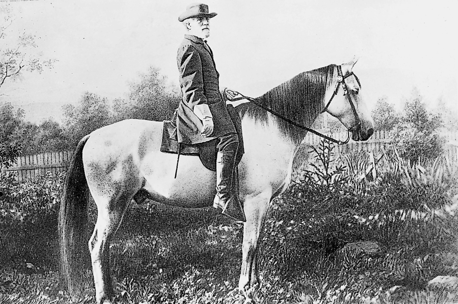 Lee on his famous horse, Traveller