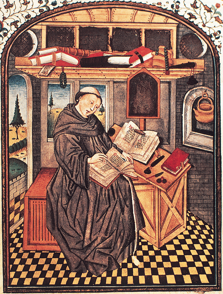 Monk in a scriptorium