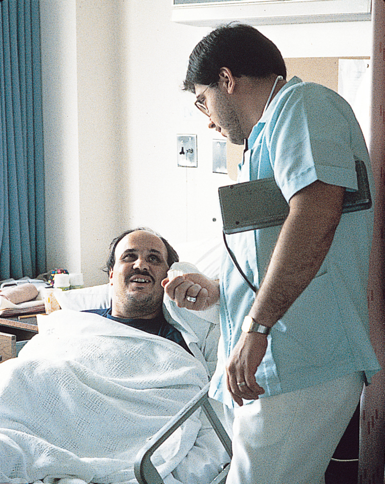 Nurse with patient