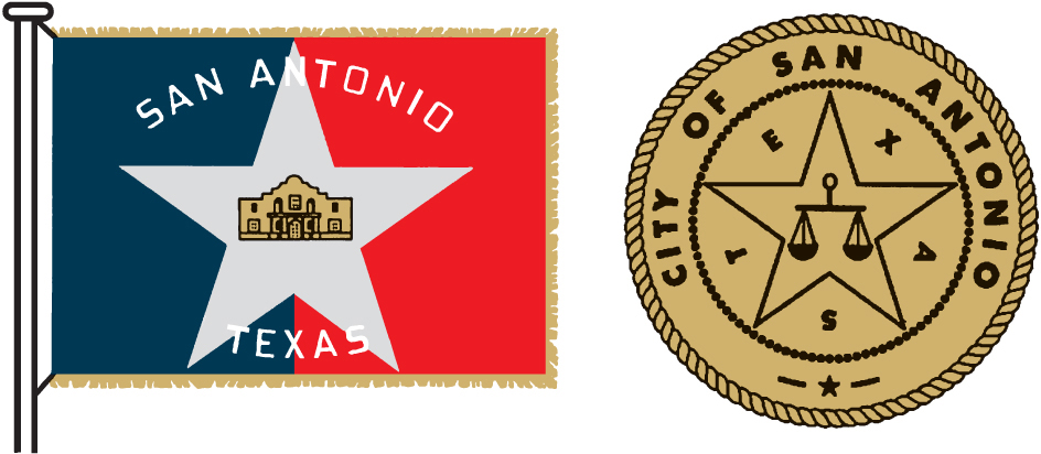 San Antonio flag and seal