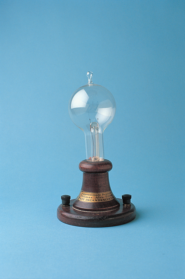 Edison's first incandescent electric light