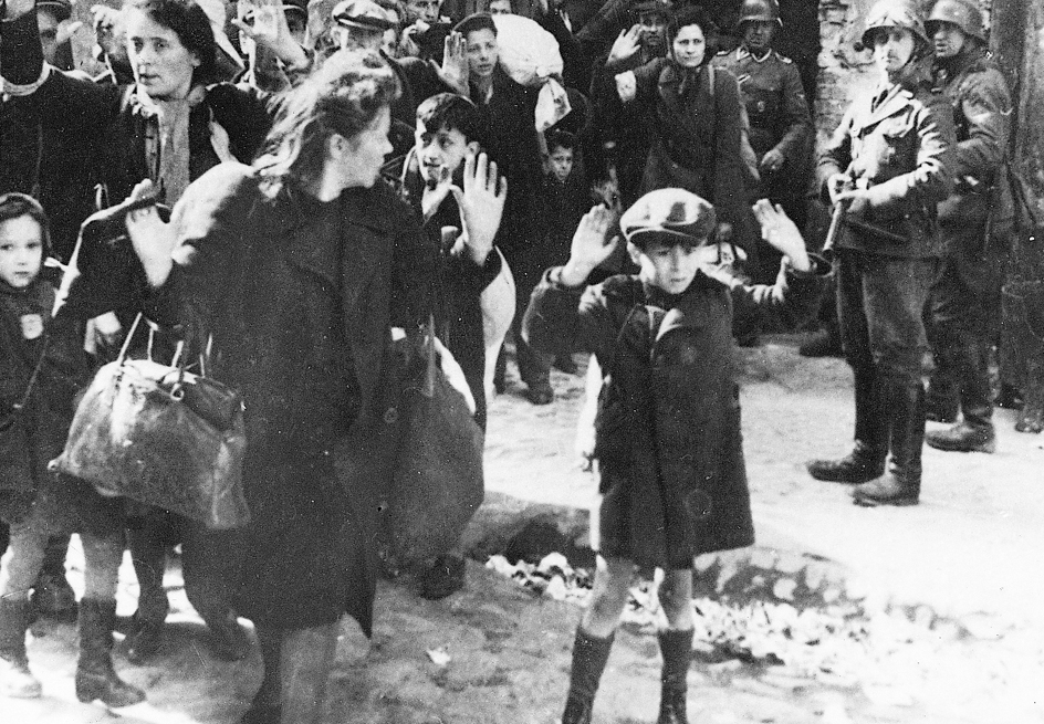 Jews forced from their homes by Nazi soldiers