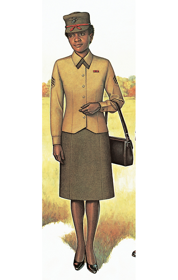 Marine women's service uniform