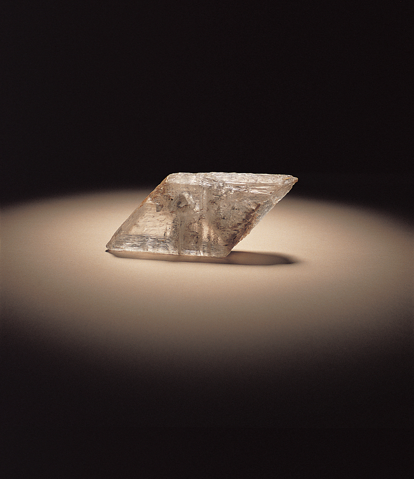 A gypsum crystal