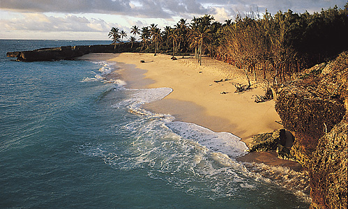 Secluded beach on Barbados