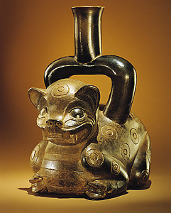 Vessel in the form of a jaguar