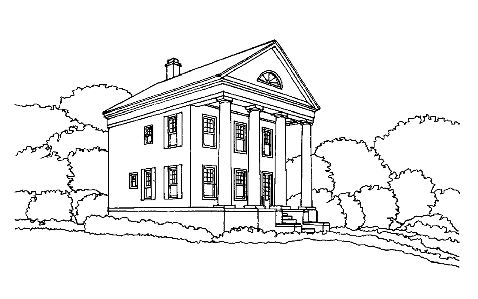 Greek revival style house