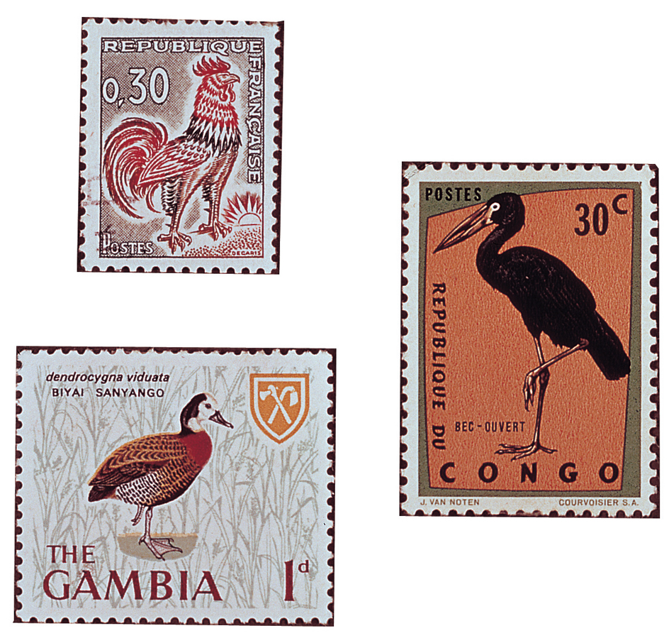 Stamps showing birds