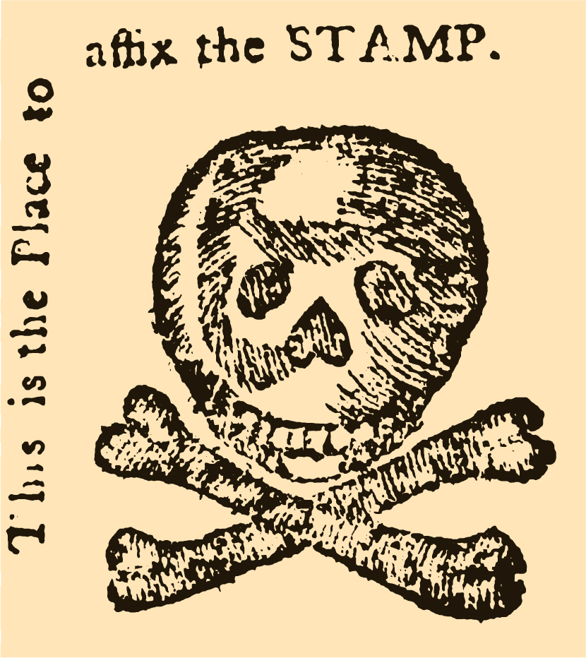 Skull and crossbones engraving