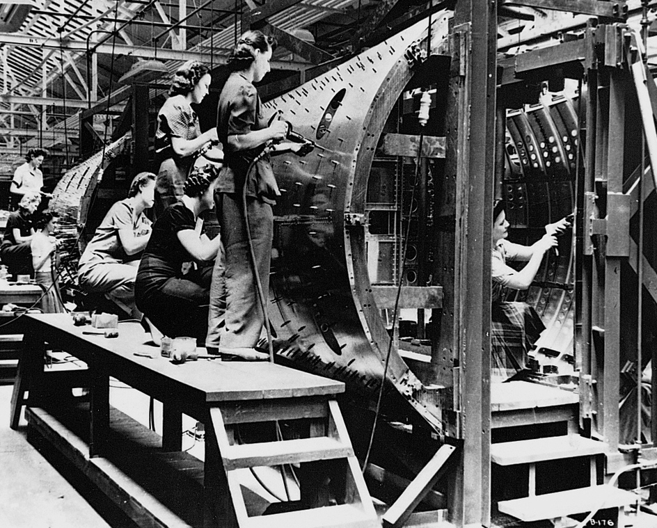 Women factory workers during World War II