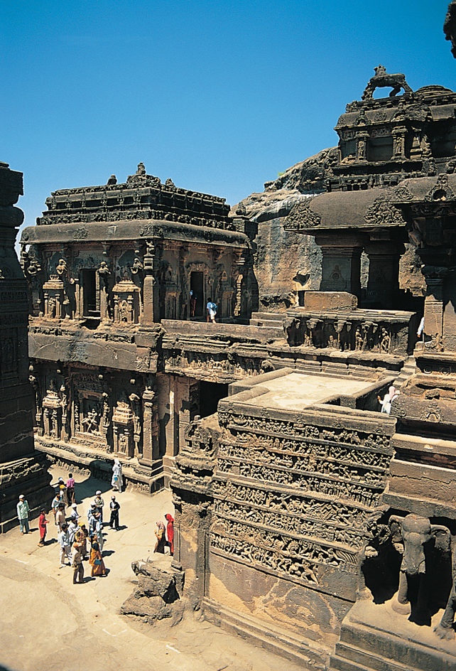 Temples carved from rock