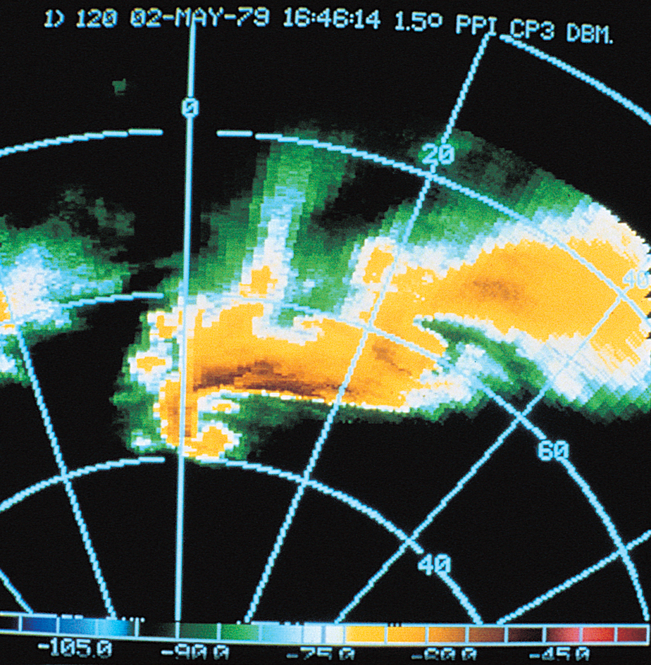 Doppler radar image