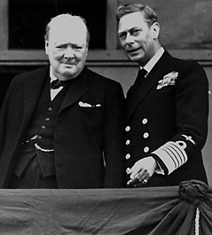 Winston Churchill and King George VI