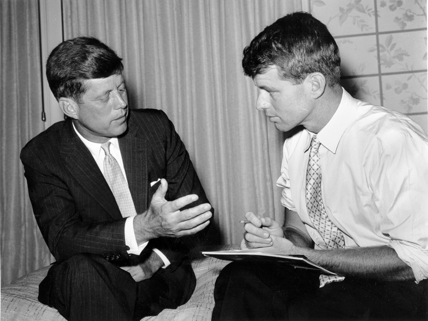 Senator Kennedy with his brother Robert