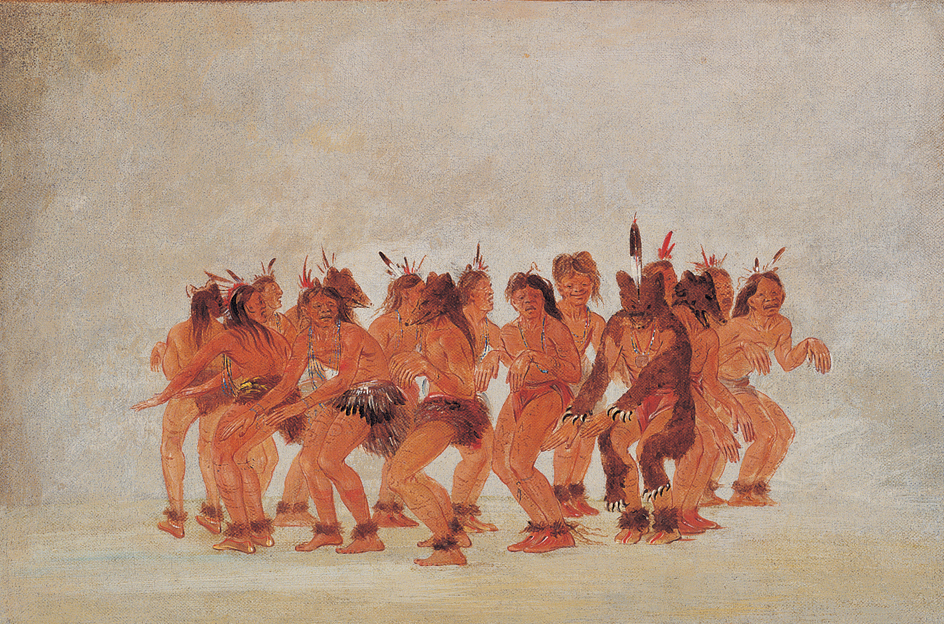 Bear Dance, Preparing for a Bear Hunt by George Catlin