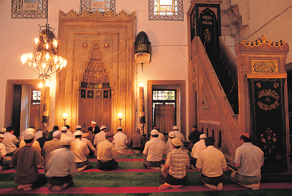 Muslims in a mosque