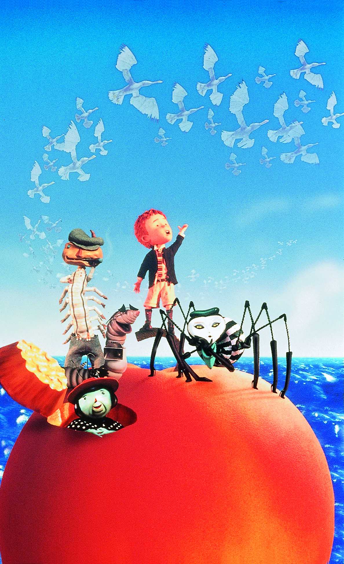 A scene from the animated film James and the Giant Peach