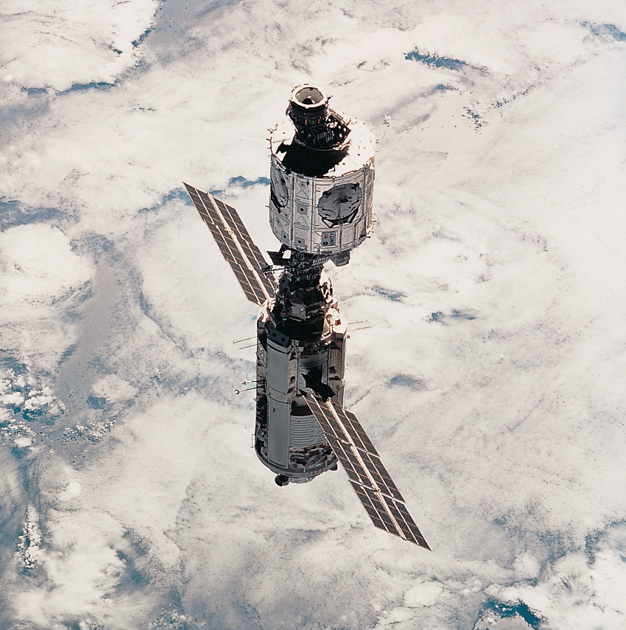 Two modules of the International Space Station