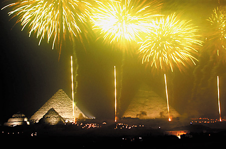 Millennium fireworks in Egypt