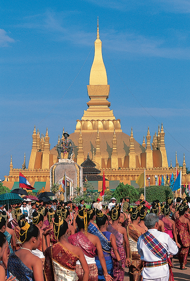 Buddhist festival in Vientiane, Laos