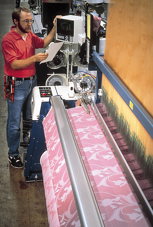 Textiles are woven on a loom