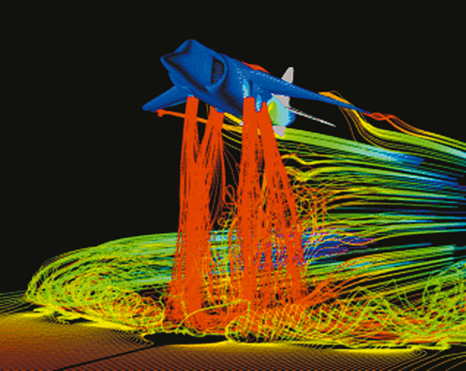 Stringlike lines represent airflow