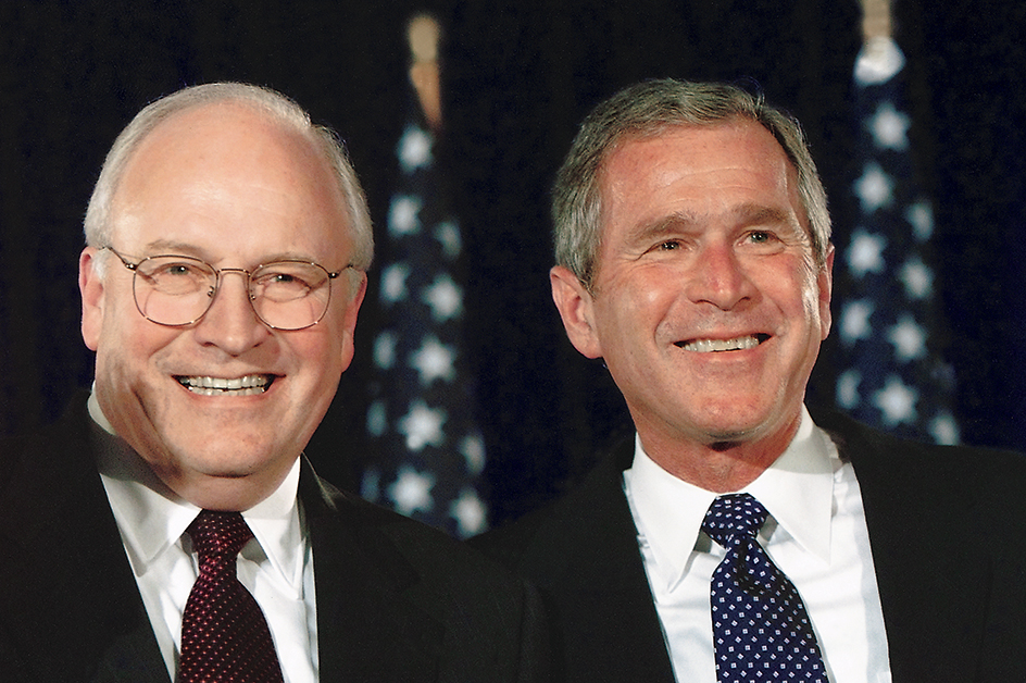 Richard Cheney, left, and George W. Bush