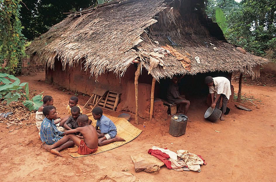 Typical village house in Nigeria