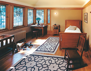 Child's bedroom in the Meyer May house