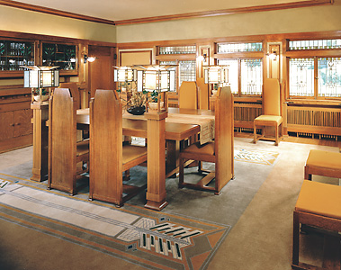 Dining room of the Meyer May house