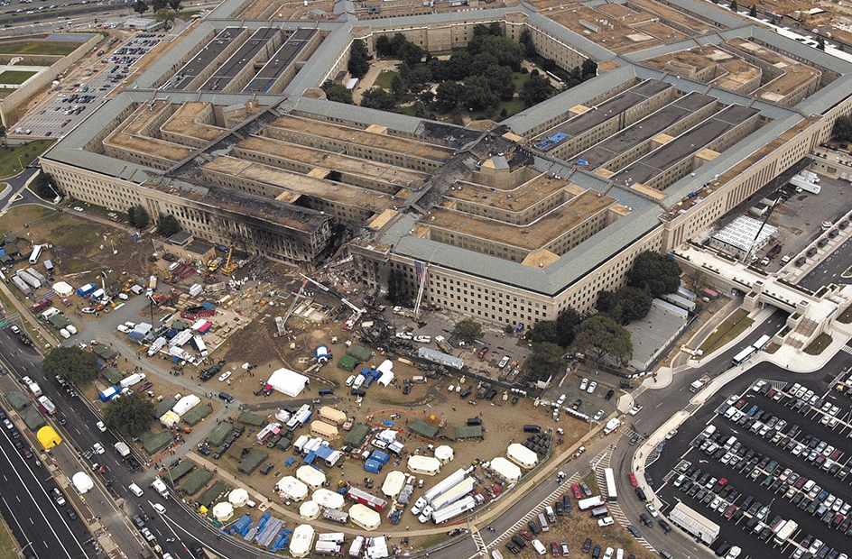 Pentagon after the September 11 terrorist attack