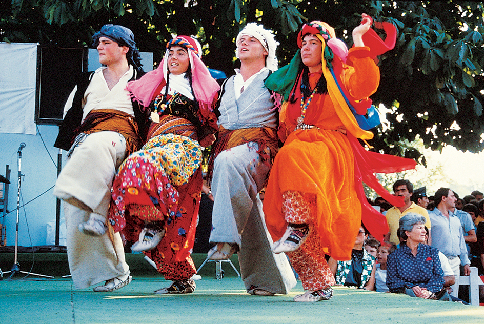 Kurds performing a folk dance