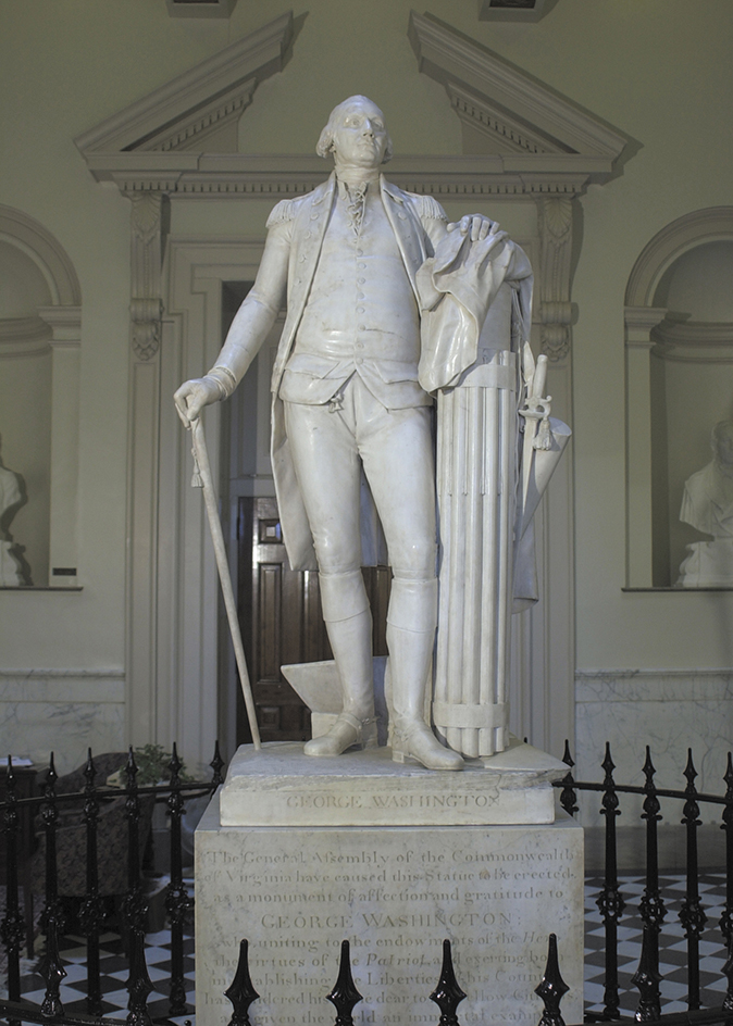 Sculpture of George Washington by Jean Antoine Houdon