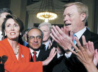 Nancy Pelosi and Dick Gephardt