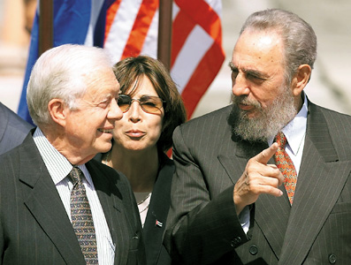 Fidel Castro and Jimmy Carter