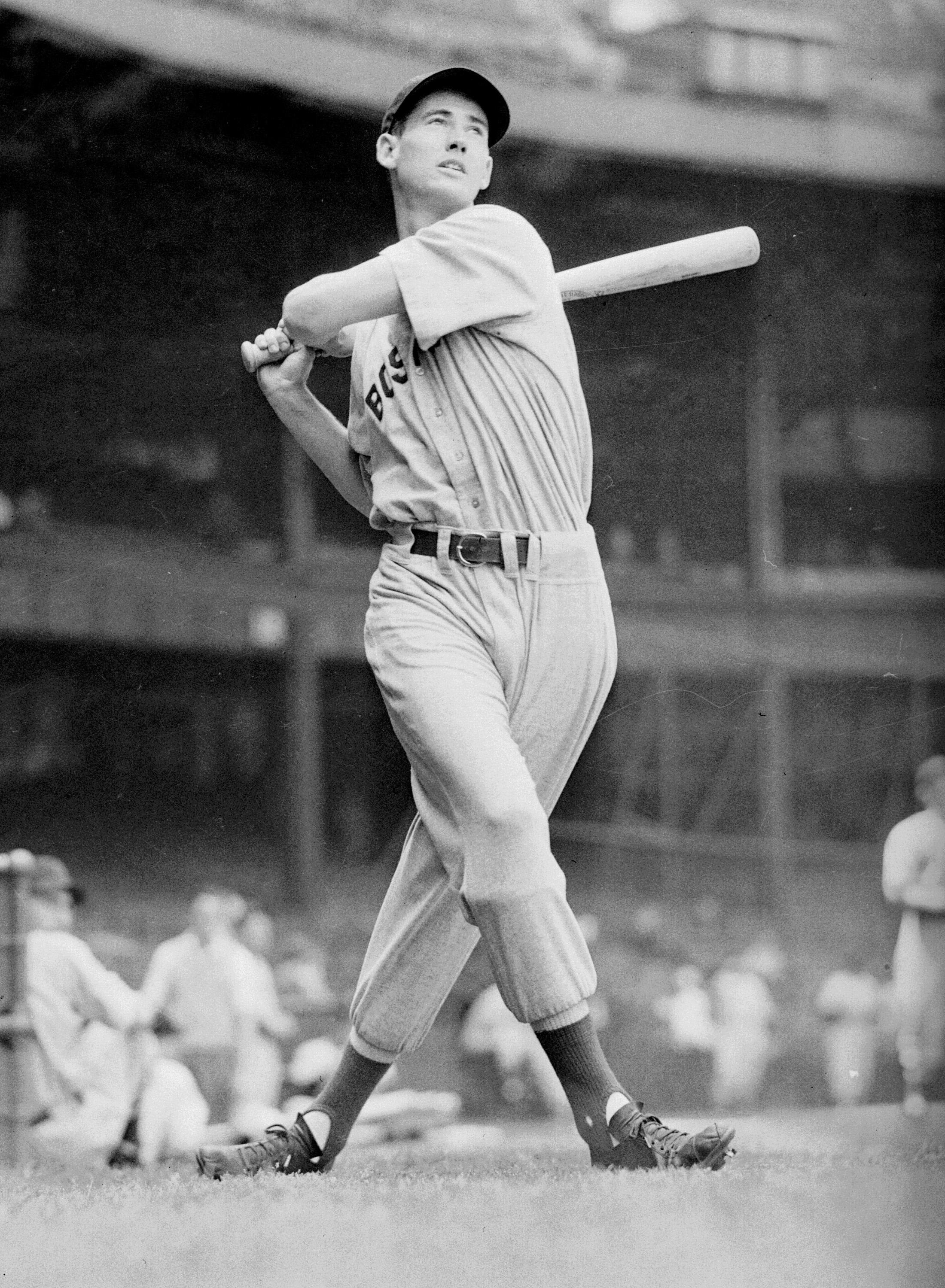 American baseball player Ted Williams