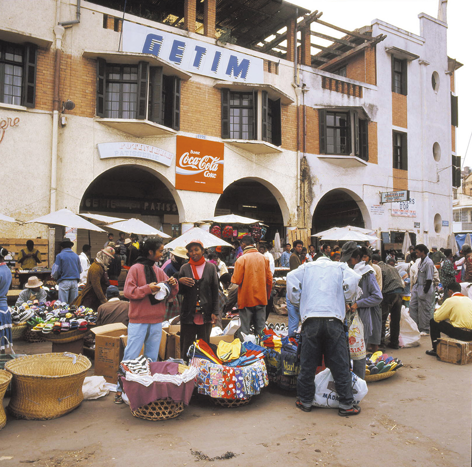 Outdoor market in Antananarivo, Madagascar