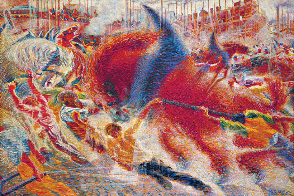 The City Rises by Umberto Boccioni