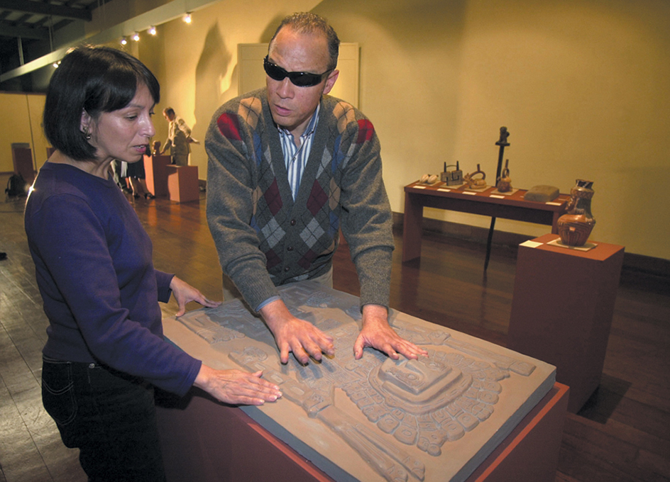 Museum display for the blind