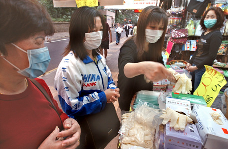 Protection against spread of SARS in Hong Kong