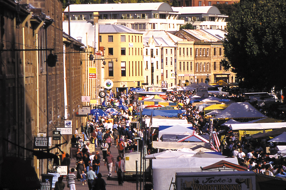 Street scene in Hobart, Tasmania