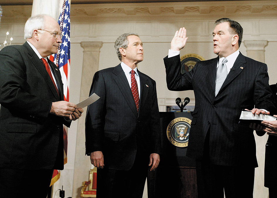 George Bush, Dick Cheney, and Tom Ridge